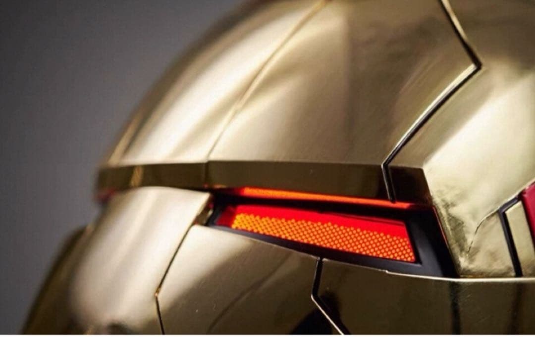 新品AUTOKINGアイアンマン マーク5 MK5 ヘルメットマスク 光ゴールド