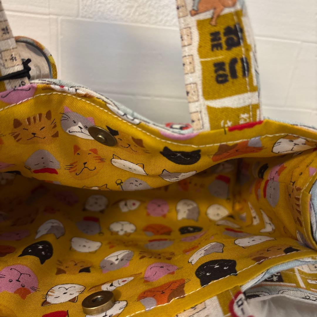 感謝価格　巾着　猫柄　ハンドメイド　小物入れ　おやつ入れ