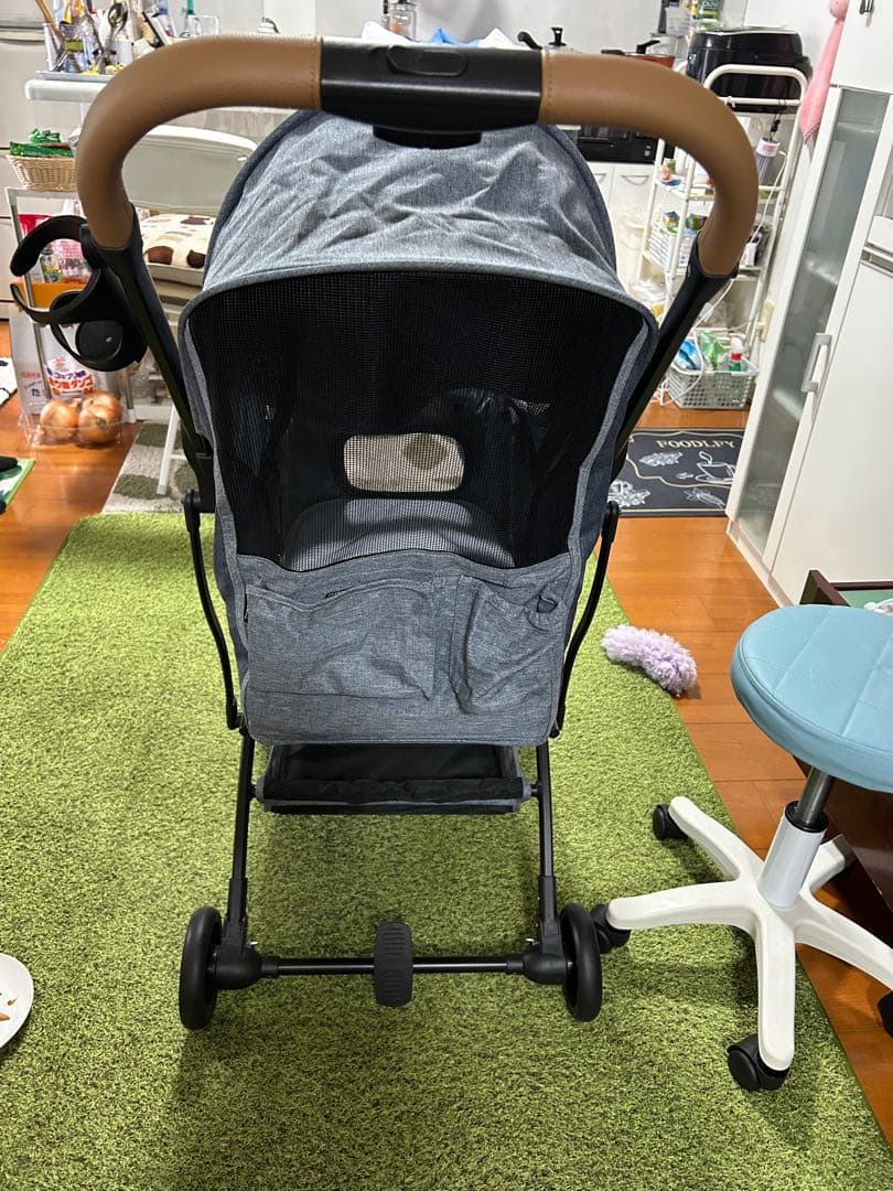 折りたたみ式ペットカート グレー