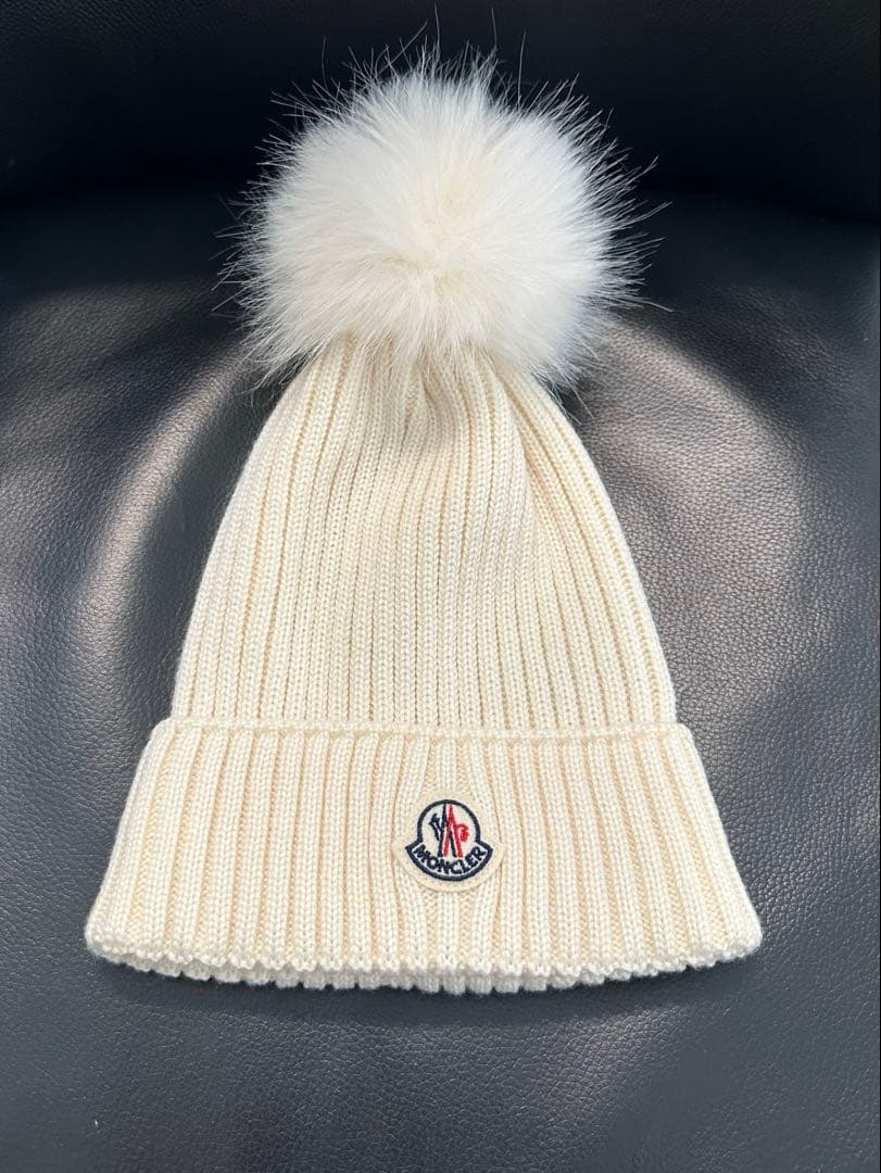 MONCLER KIDS モンクレール キッズ ・レディース　ニット帽 ホワイト
