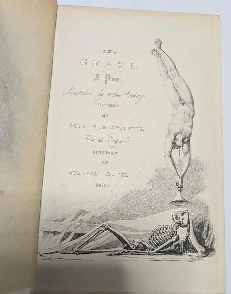 ★希少 ★ウィリアム・ブレイク★挿画本 The Grave★銅版画 13点★