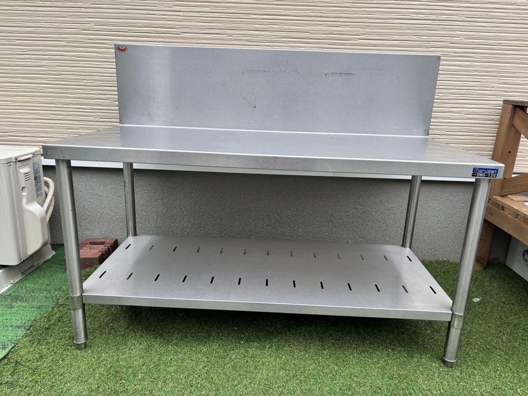 値下げ　美品　マルゼン　中華コンロ台・バックガードあり