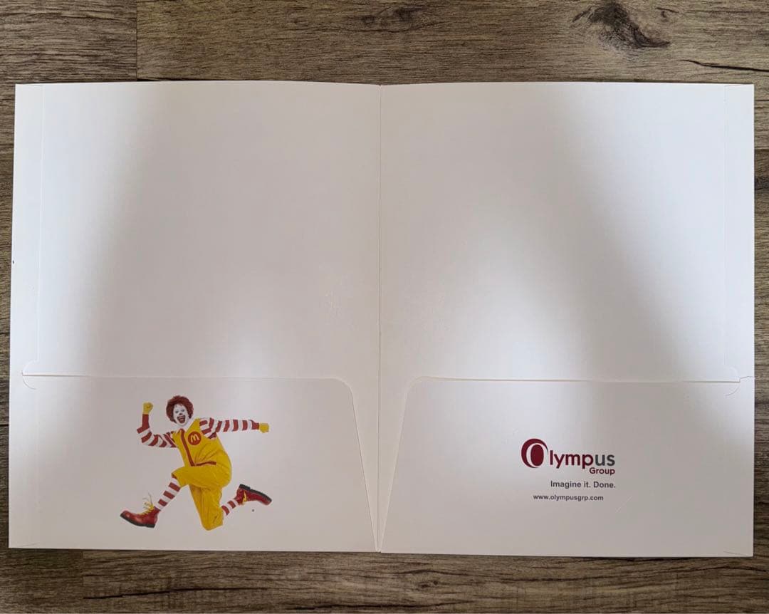 アメリカ マクドナルド ロナルド ペーパーファイル 衣装カタログ 印刷物 レア