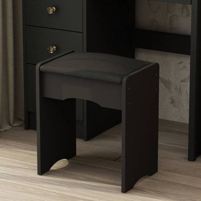 北欧風ドレッサー 円形女優ミラー 引き出し 5 杯 スツール付き 寝室化粧台