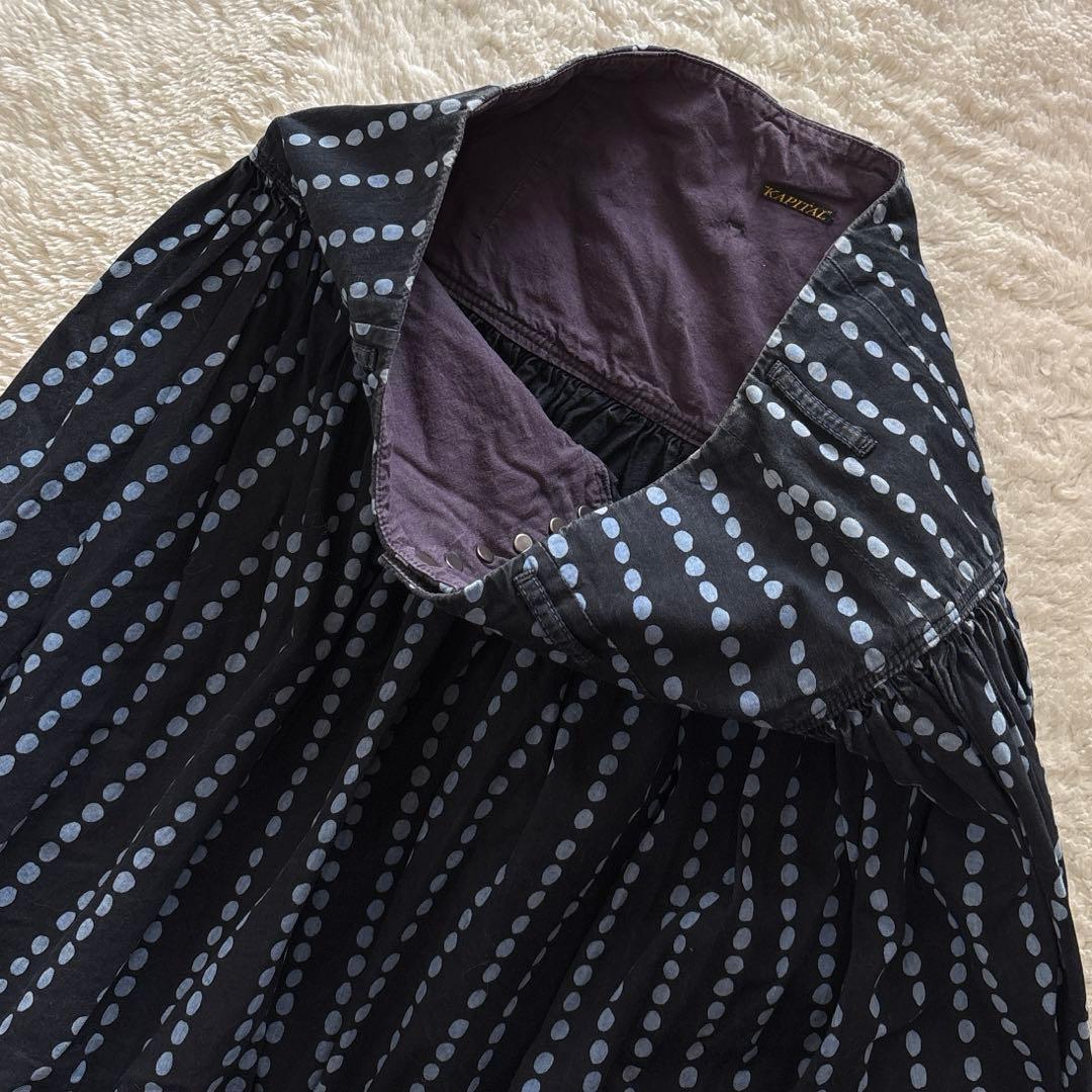 KAPITAL キャピタル　シャンデリアパンツ　ドット　インディゴ