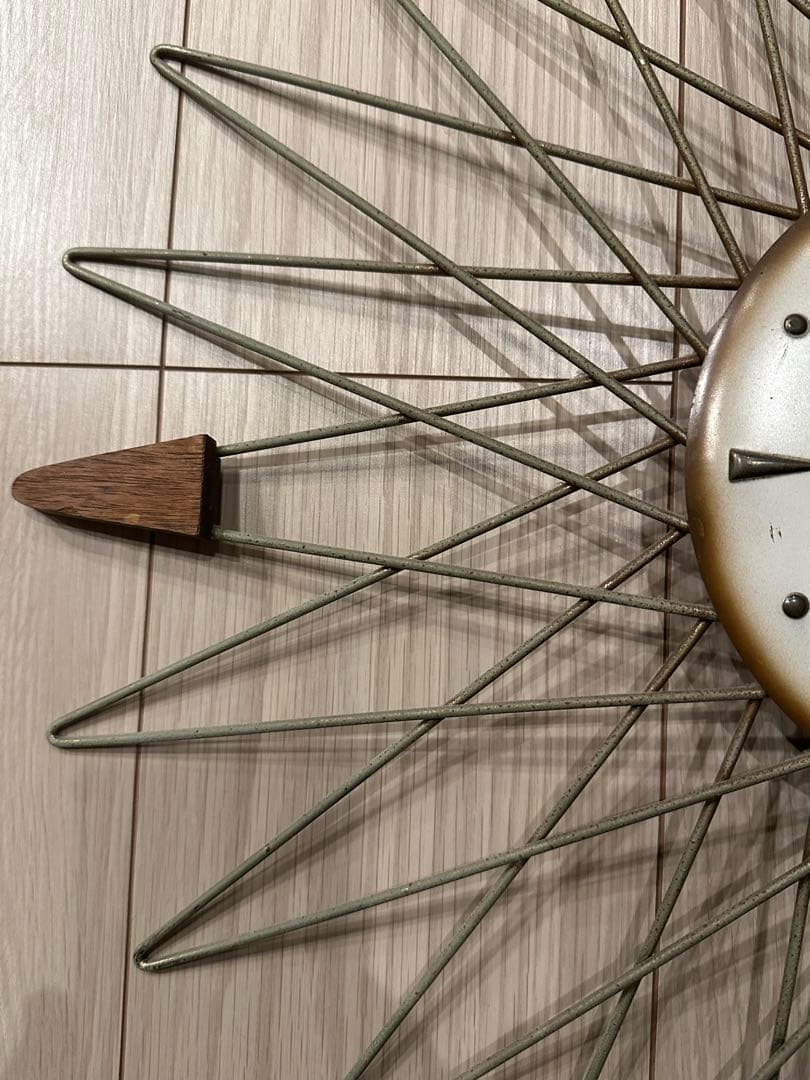 50s60s ドイツ WELBY社 サンバーストクロック ミッドセンチュリー