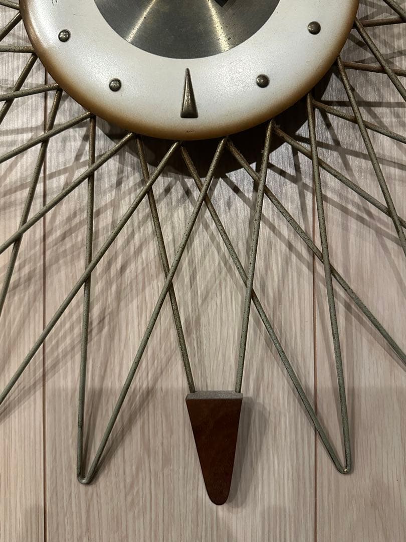 50s60s ドイツ WELBY社 サンバーストクロック ミッドセンチュリー