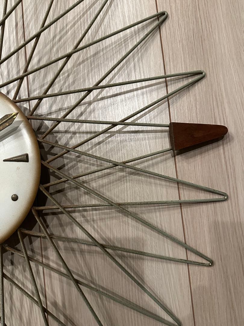 50s60s ドイツ WELBY社 サンバーストクロック ミッドセンチュリー