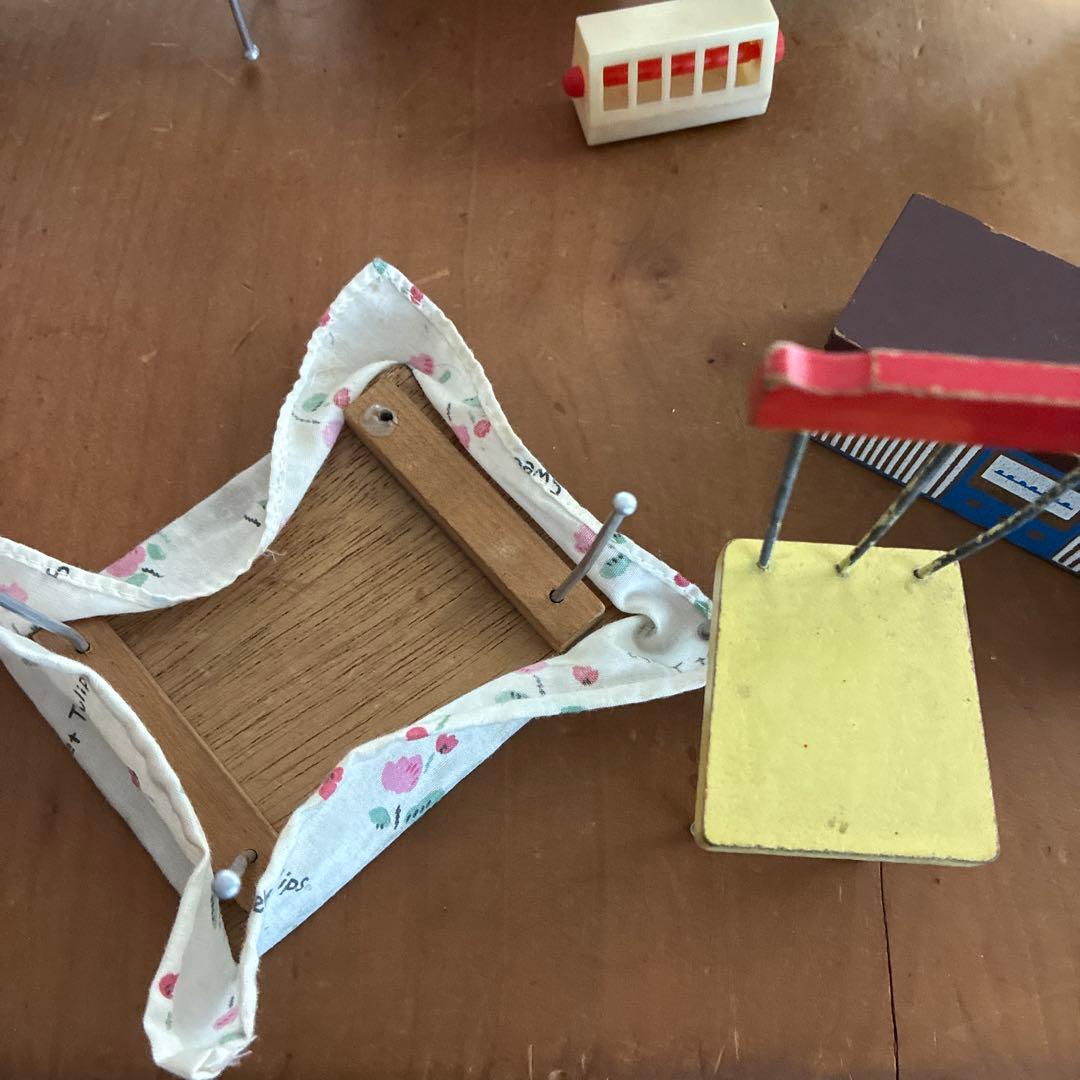 ち*こ様 昭和レトロ木製ミニチュア家具セット