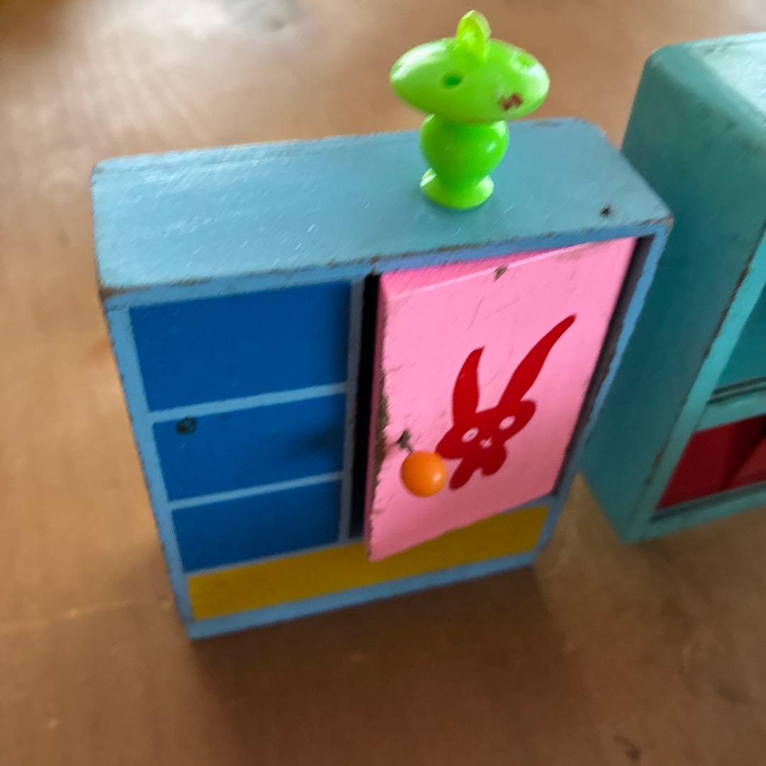 ち*こ様 昭和レトロ木製ミニチュア家具セット