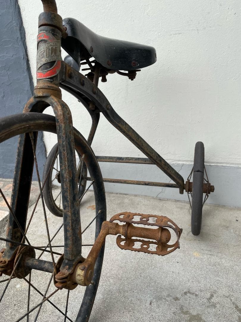 希少 USA コルソン社 アンティーク 三輪車 子供用 ベロシペード 什器