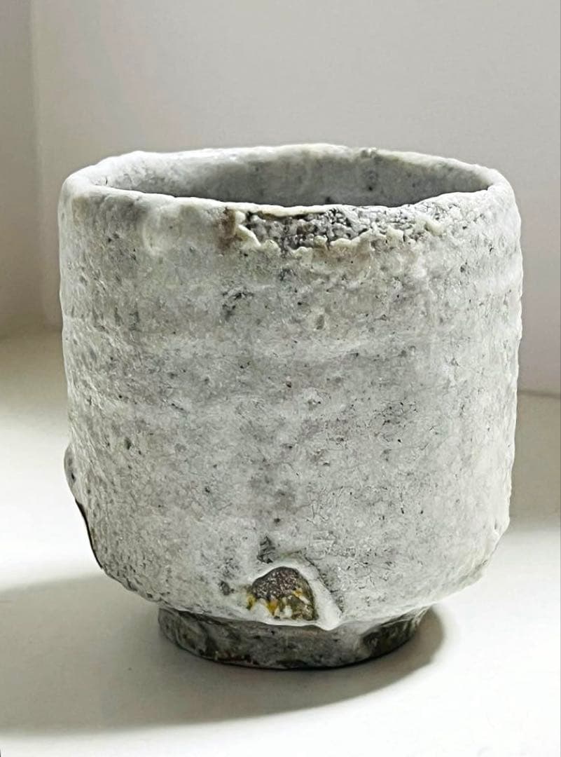 未使用　二代半泥子 川喜田敦作 志野焼 湯呑 共箱 竜合窯