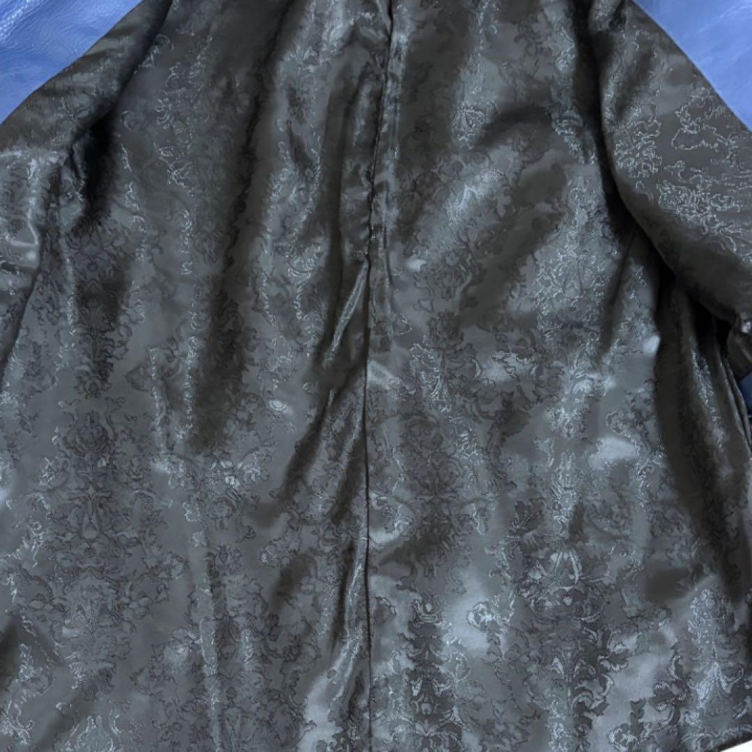 【美品】ゴスタールジフーガ★Y2K★牛革レザーシングルライダースジャケット青S