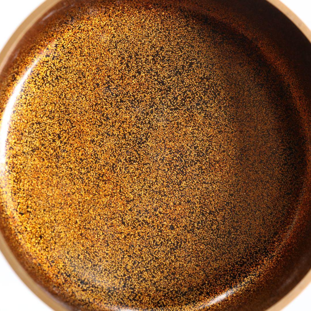 Gojyo 青海波に五君子蒔絵 中棗 松竹梅 内金梨子地 茶道具　M881