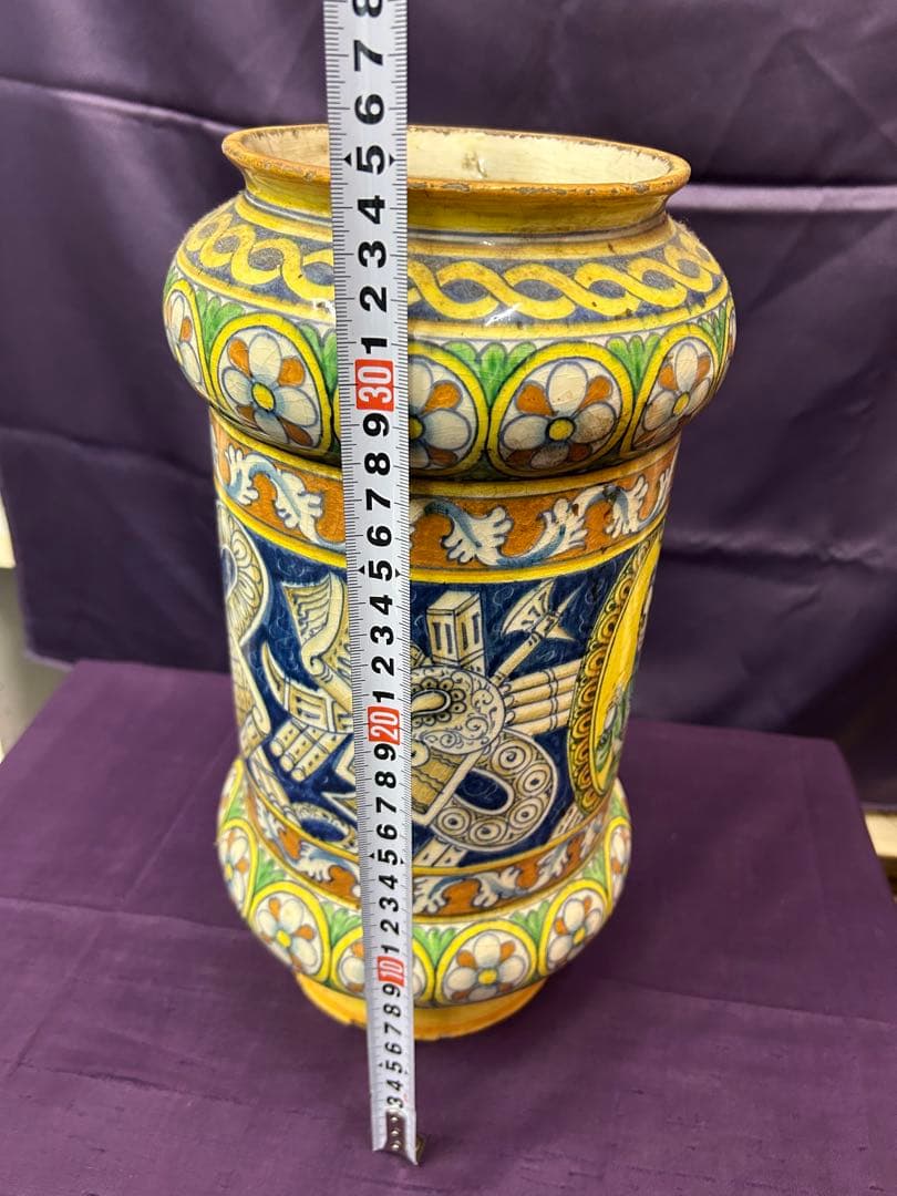 マジョルカ焼　イタリアで購入したアンティークの花瓶