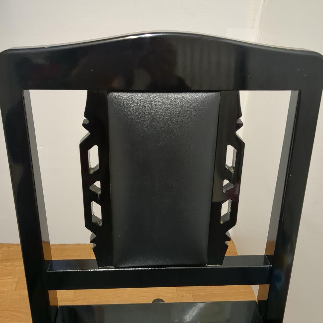 希少 名陽木工 PEACOCK ピーコック ピアノ椅子 背付 高さ調整可　木製