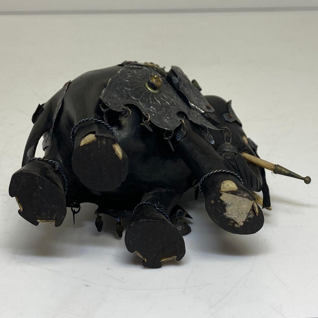 時代 銀巻 宝石象 置物 180g 東キ8-0117☆2F トヒチサ