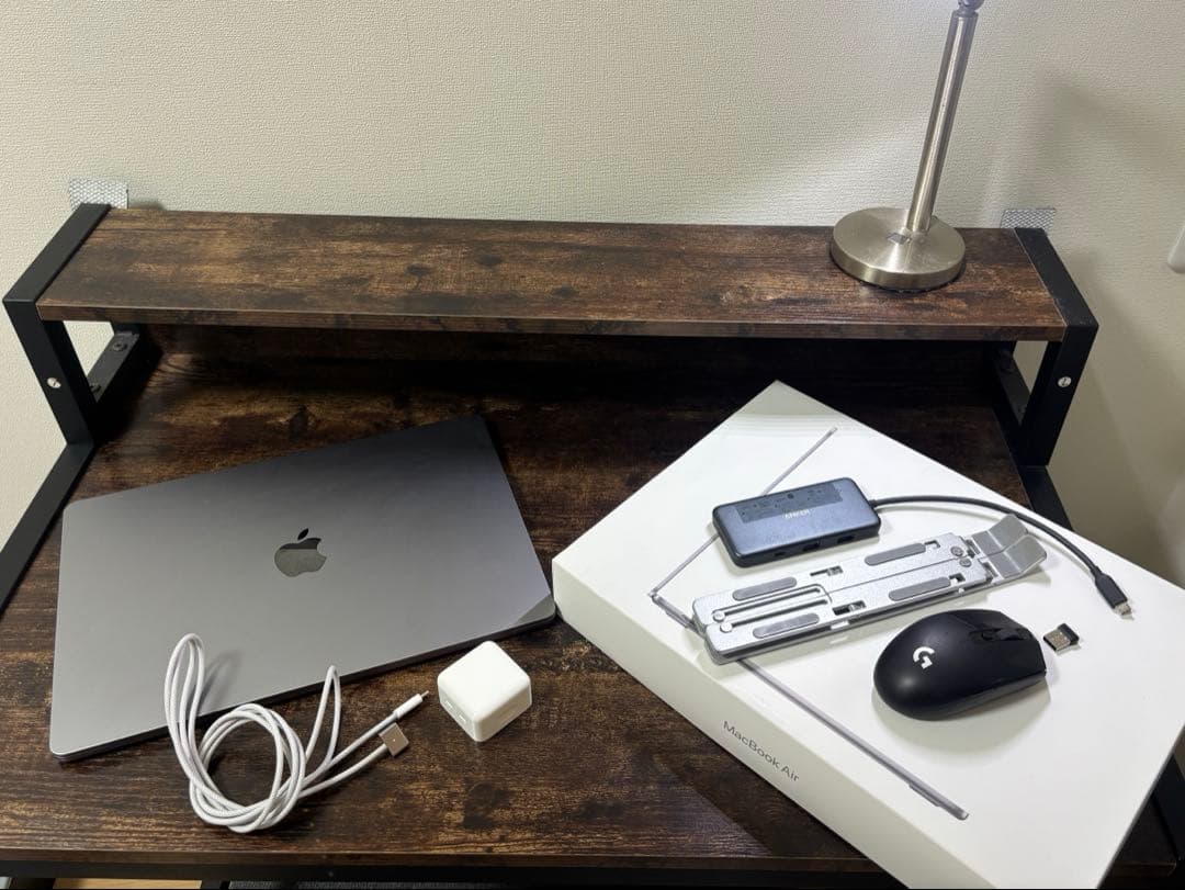 MacBookAir 15インチM2/箱・充電器あり/マウス・ハブ・スタンド付