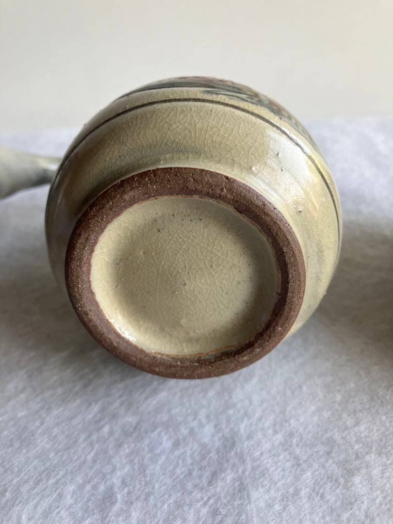 壺屋やちむん４個　カラカラ　渡名喜瓶　ぐい呑み　ウニヌティ　民芸酒器　沖縄