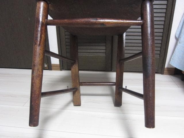 ☆レトロ ビンテージ☆チャーチチェア/教会椅子 木製 ポケット収納付　①