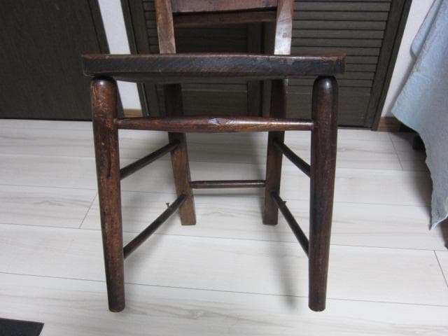 ☆レトロ ビンテージ☆チャーチチェア/教会椅子 木製 ポケット収納付　①