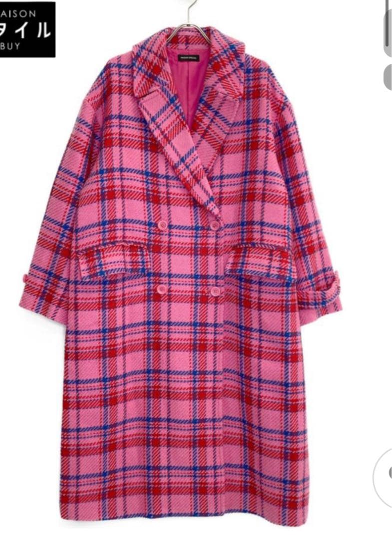メゾンスペシャル　ロービングチェックオーバーコート