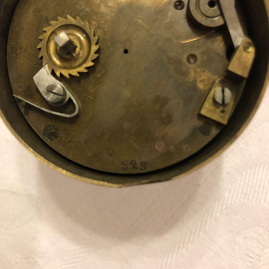 フランス　アンティーク　真鍮目覚まし