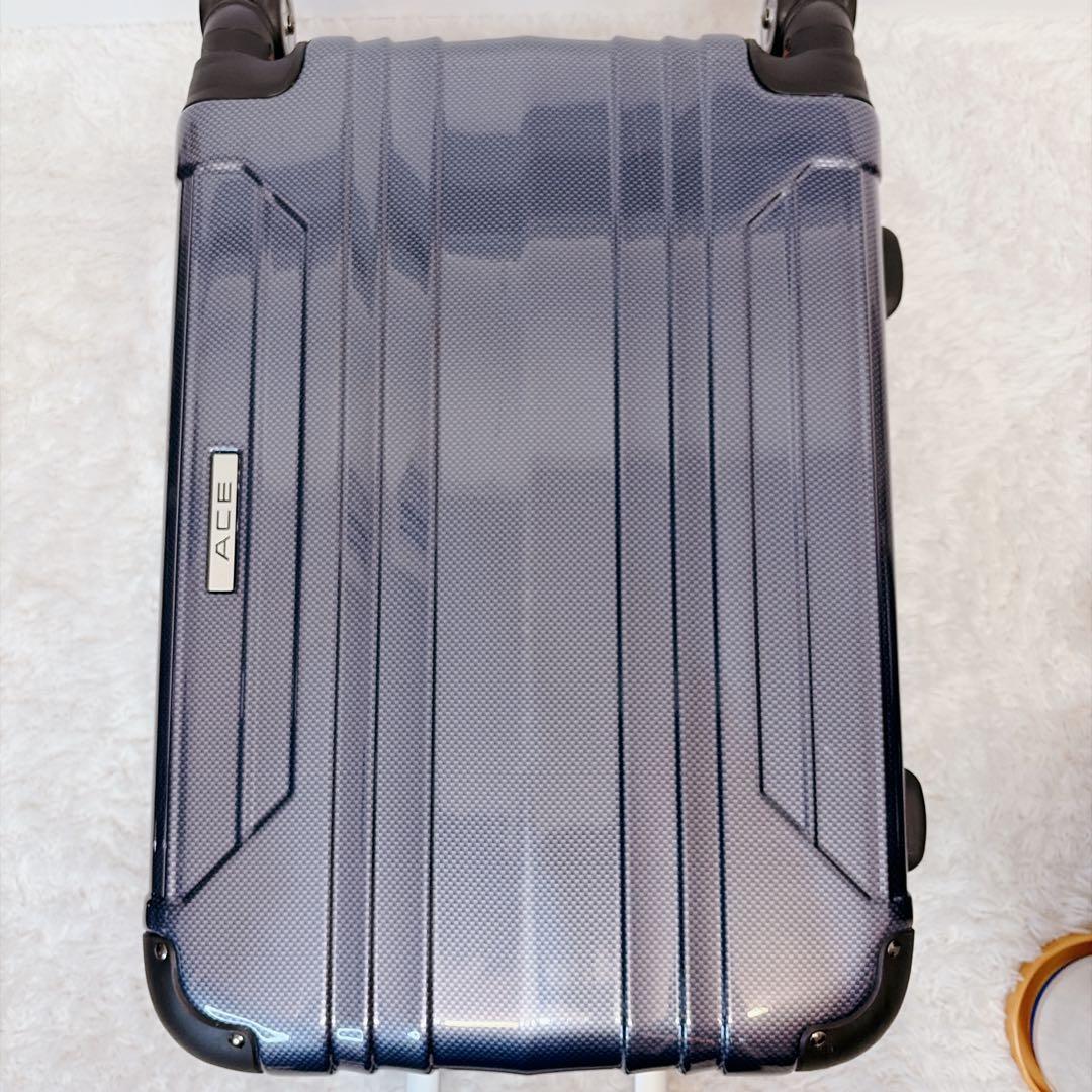 ace エース キャリーケース 47L ネイビーカーボン　ハード　TASロック