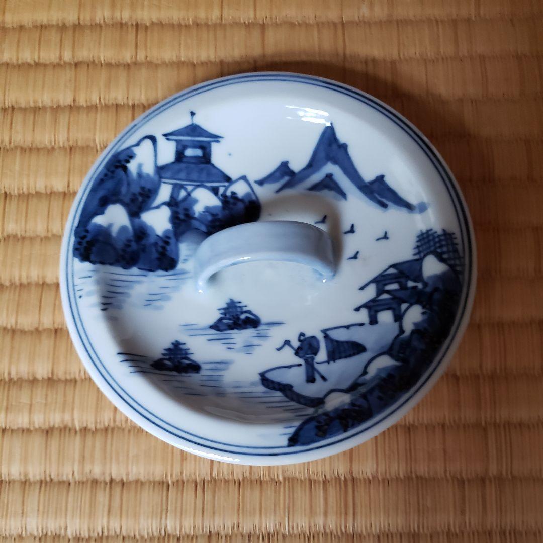 N194　高橋道八の染め付け山水文水指