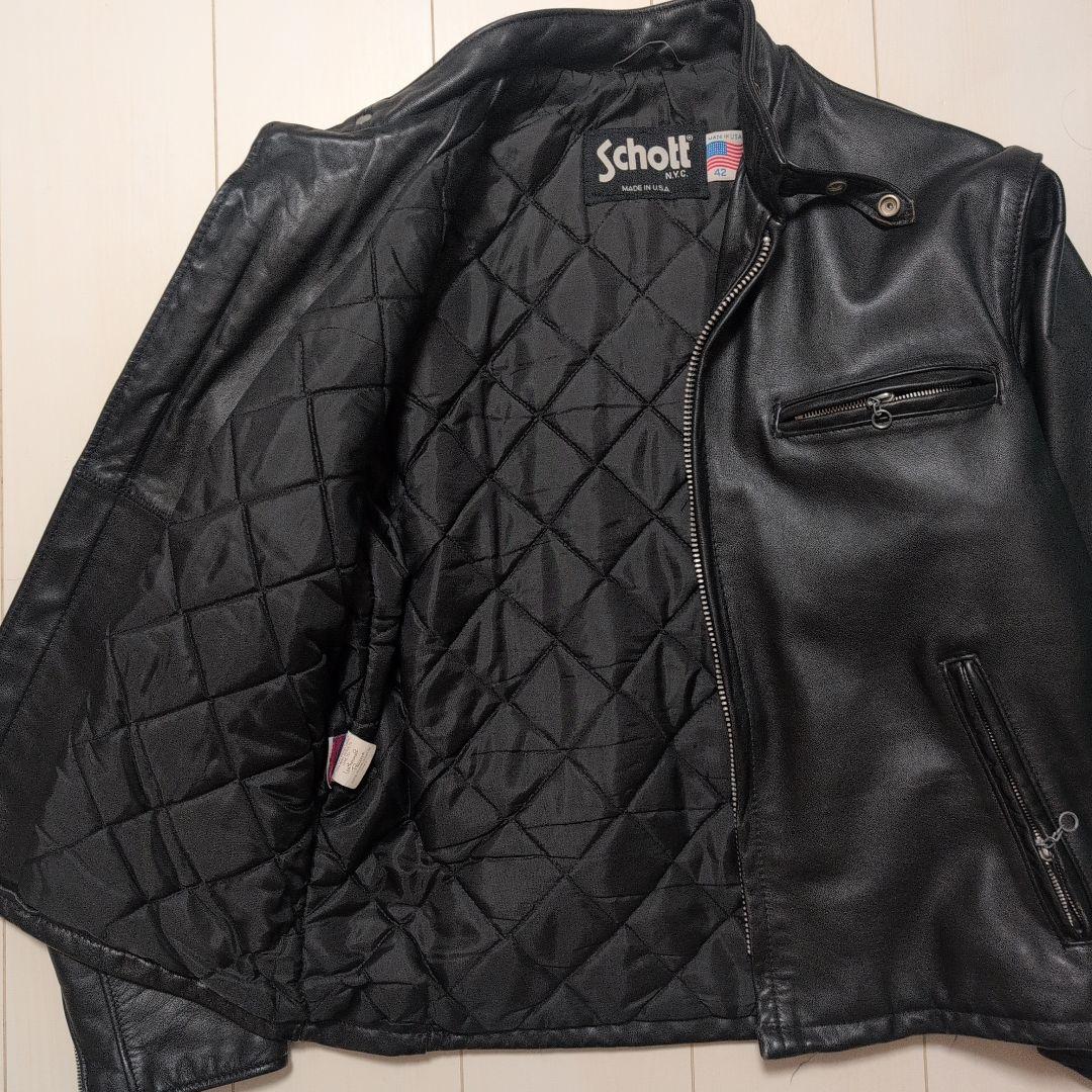 Schott XL 42 シングルライダース　ジャケット　ショット
