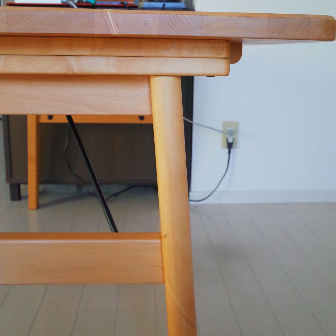 無垢天然木/北欧モダン/ダイニングテーブル130cm/ナチュラル/ヴィンテージ