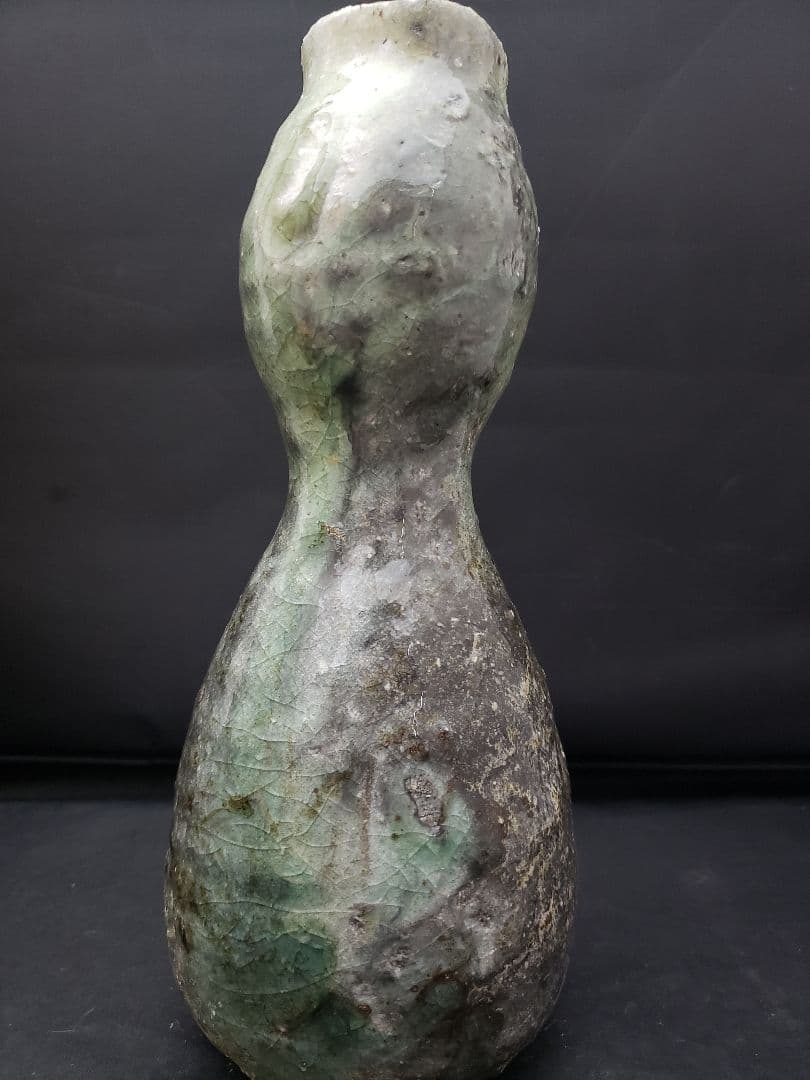 古谷和也　伊賀　瓢花入　花器　信楽　共箱