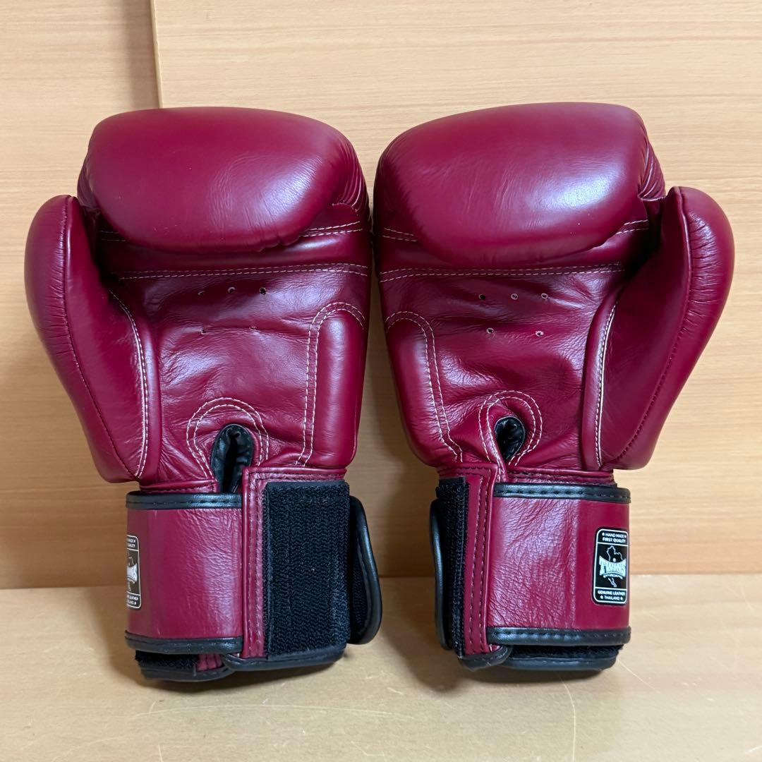 【美品】TWINS ツインズ ボクシング グローブ 8oz 本革 ワインレッド