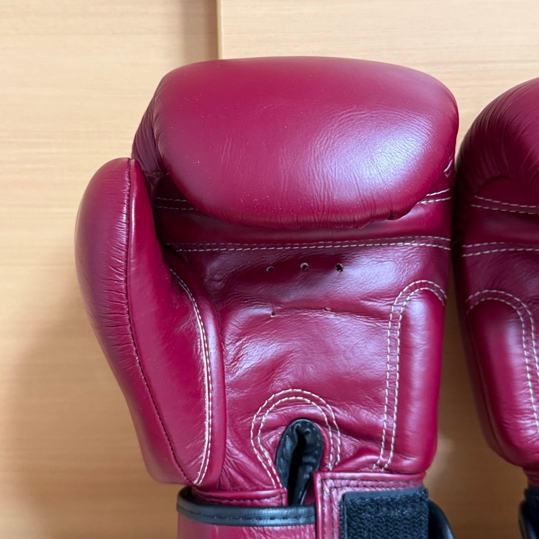 【美品】TWINS ツインズ ボクシング グローブ 8oz 本革 ワインレッド