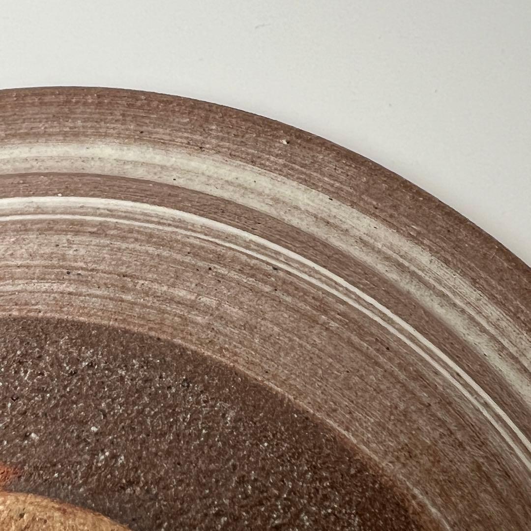 唐津焼　中里太郎右衛門窯　絵唐津額皿　「沢瀉、鷺」