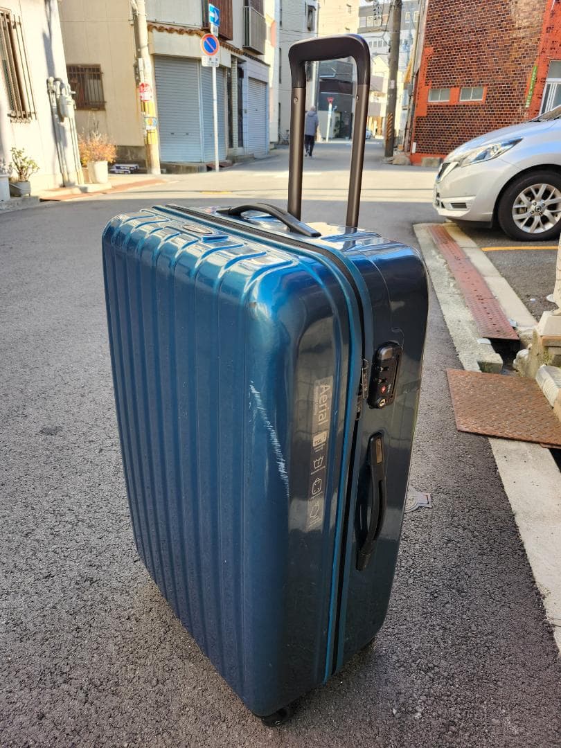 サムソナイト　スーツケース　キャリーケース　大きめ　ブルーグリーン　予備キー付