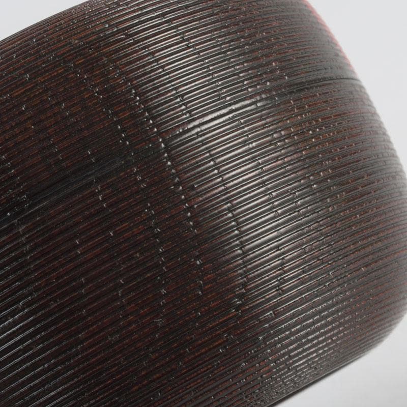 茶道具　京漆匠　平安象彦造　渦塗糸目　花蒔絵　平棗　共箱　V　9340