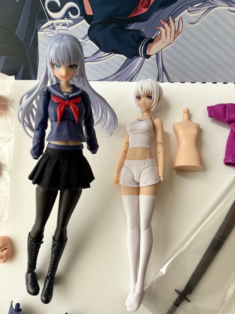 布スカート付き　コトブキヤ限定薬師寺久遠ベースの寄せ集めジャンク　創彩少女庭園