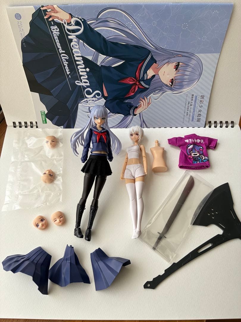 布スカート付き　コトブキヤ限定薬師寺久遠ベースの寄せ集めジャンク　創彩少女庭園