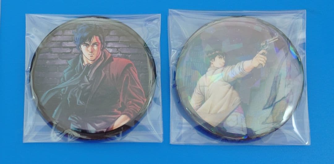 シティーハンター 40周年記念 フォト風カードコレクション 缶バッジ 箔押しレア
