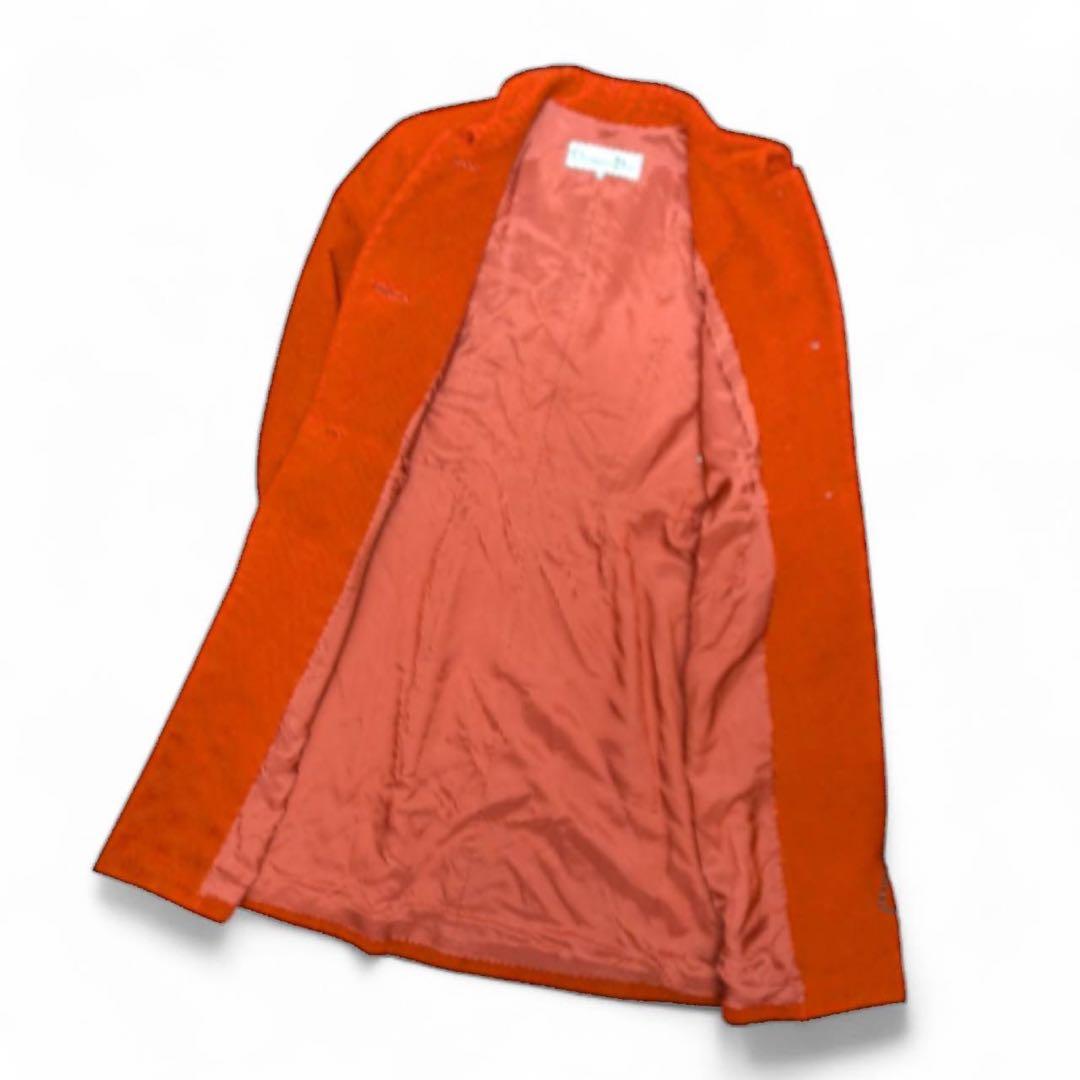 美品 Christian Dior チェスターコート ウール アンゴラ チンチラ