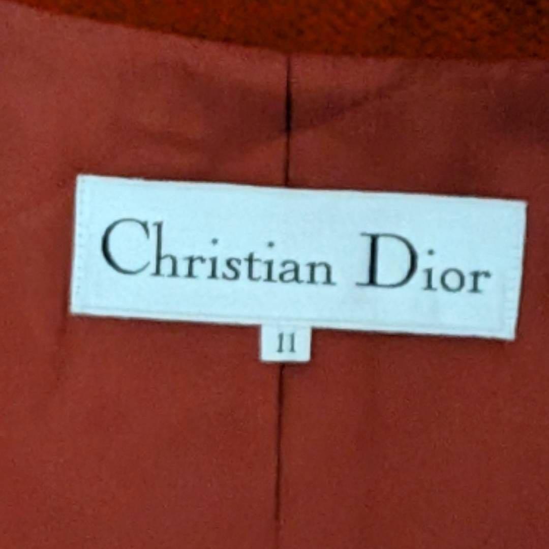 美品 Christian Dior チェスターコート ウール アンゴラ チンチラ