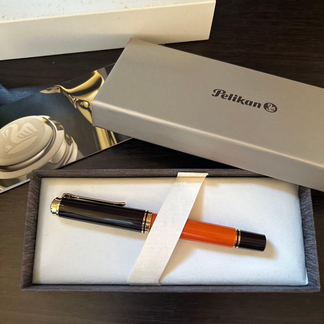 Pelikan ペリカン 万年筆 スーべレーン M800 バーントオレンジ EF