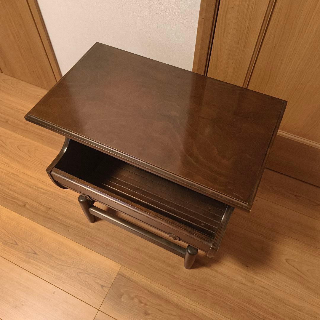 オールドカリモク　樽型サイドテーブル