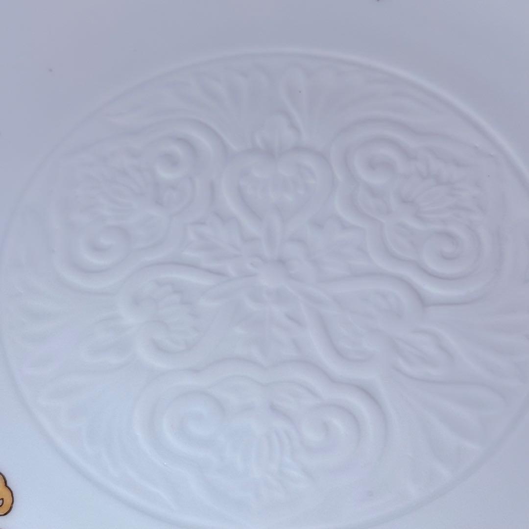 国重要無形文化財　十三代酒井田柿右衛門　柘榴陽刻文皿　五枚　共箱　渦福　19㎝