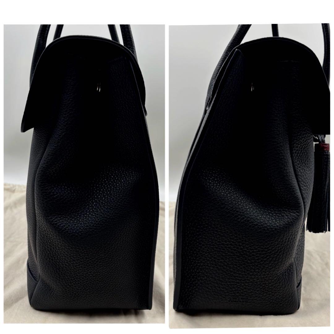 ✨未使用品✨　ACATE MESCOLARE トートバッグ　大容量　タッセル　紺