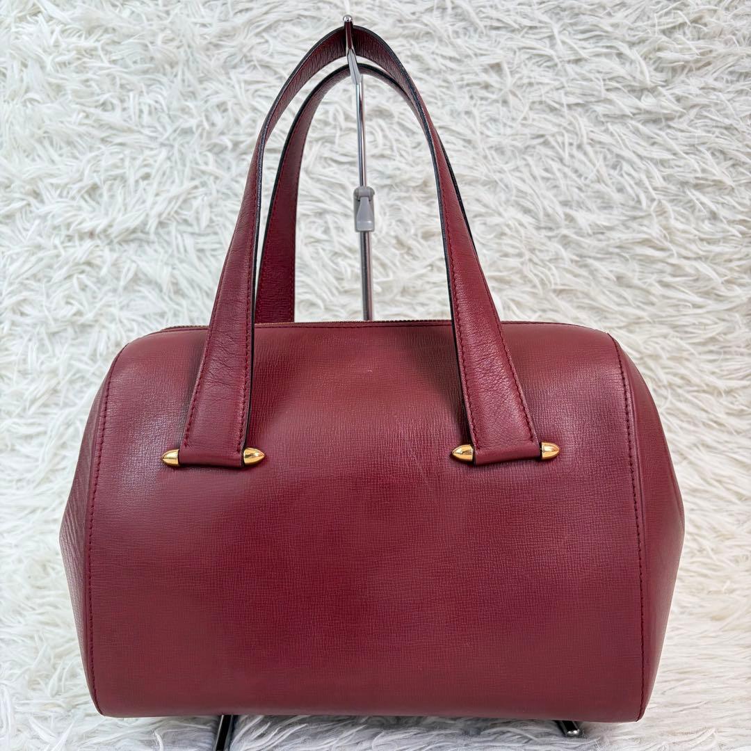 美品✨️Cartier カルティエ　ミニボストン マストライン レザー　ボルドー