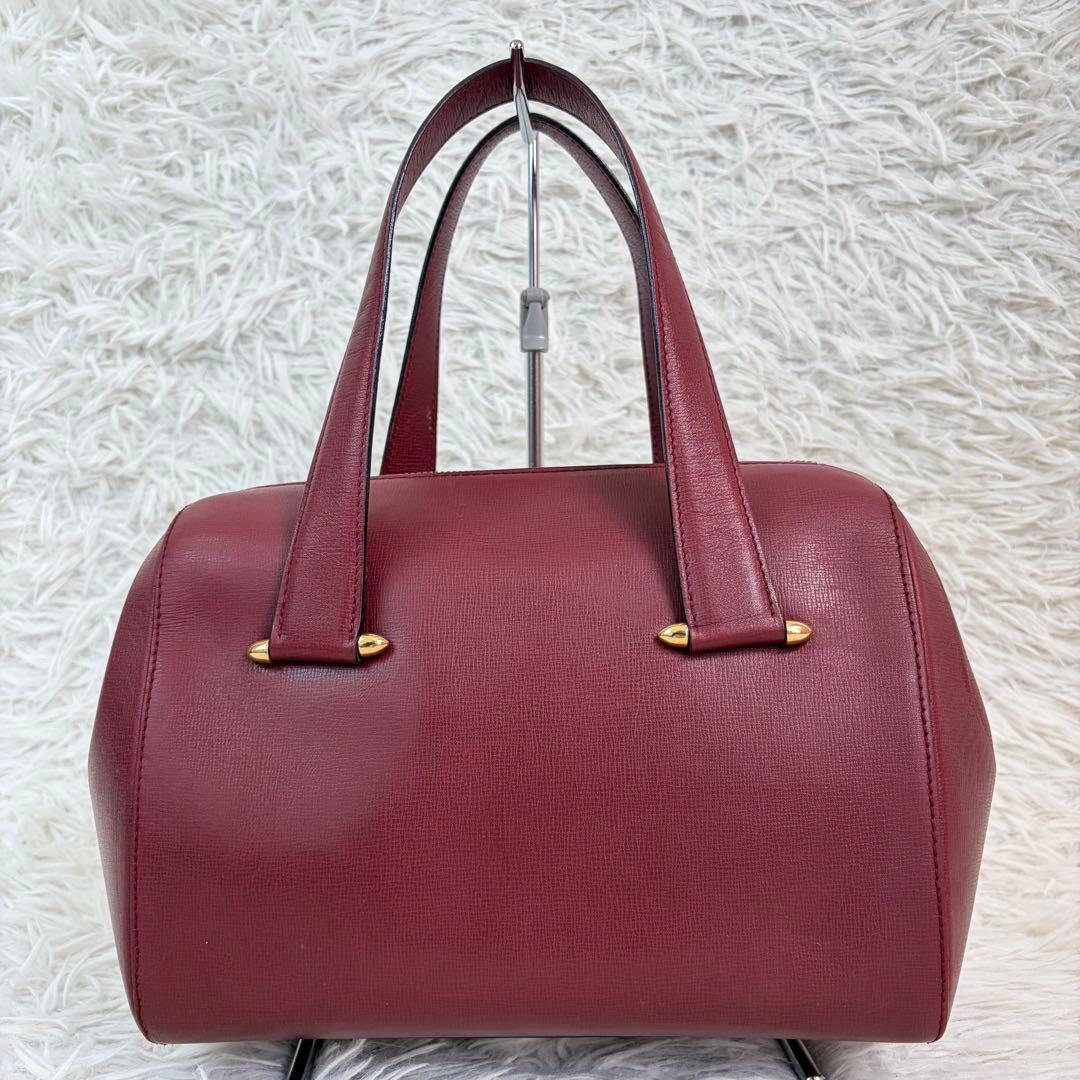 美品✨️Cartier カルティエ　ミニボストン マストライン レザー　ボルドー