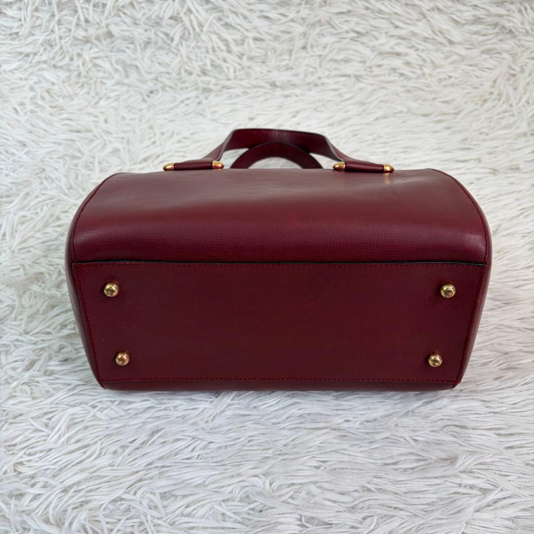 美品✨️Cartier カルティエ　ミニボストン マストライン レザー　ボルドー