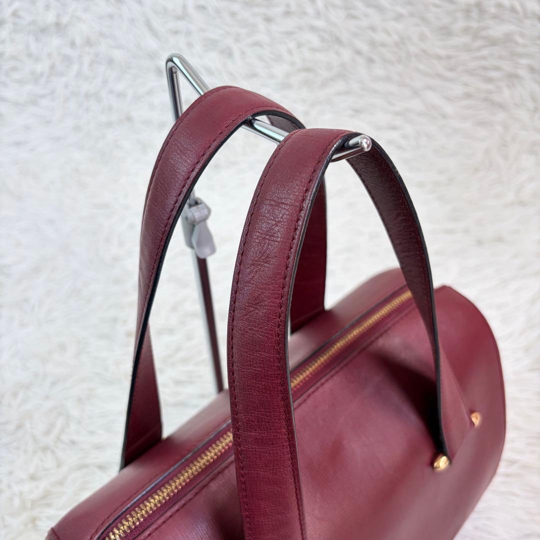 美品✨️Cartier カルティエ　ミニボストン マストライン レザー　ボルドー